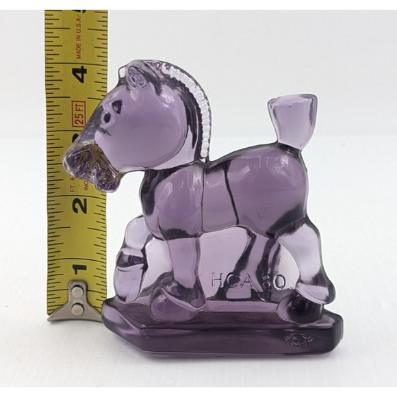 Heisey Purple Glass Horse Plug Sparky Oscar HCA Imperial 1980 Vintage - Picture 8 of 8